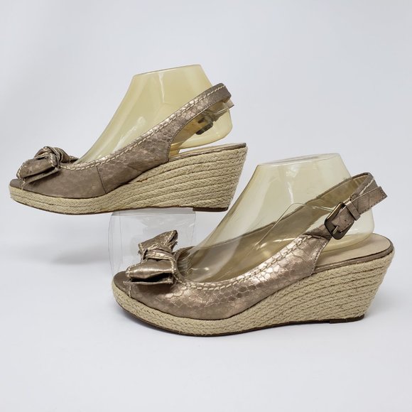 Franco Sarto Brown Wedge Sandals - Picture 3 of 12
